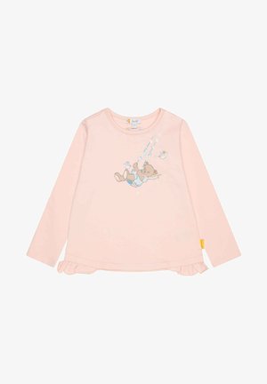 BIRDS TWITTERING GRAFFIC MIT TEDDYBÄRPRINT - Langarmshirt - peachy keen