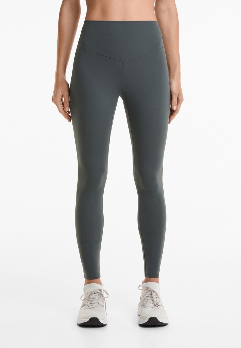 OYSHO COMFORTLUX HIGH - Leggings - Byxor - mottled light blue