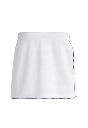 OYSHO JACQUARD PIQUÉ - Mini skirt - white