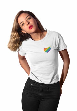 Rainbow Heart Tee - White