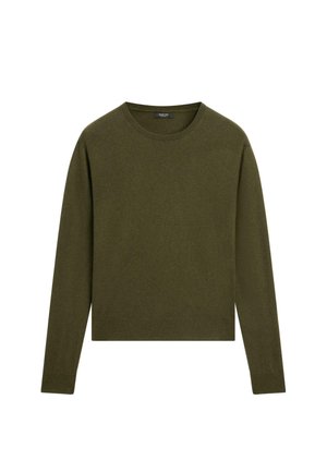 WITH CREW NECK  - Strickpullover - dark green
