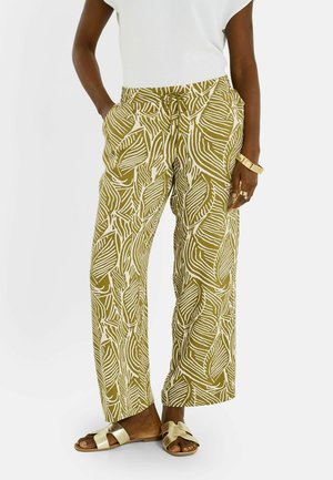 Grain de Malice, PANTALON LARGE FLUIDE IMPRIMÉ - Pantalon classique - kaki