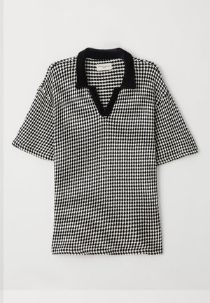 OFFICINE GENERALE PELE TEXTURE LOSANGE - Camiseta estampada - black/white