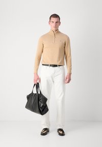 GANT CLASSIC HALF ZIP - Pulóver - khaki melange