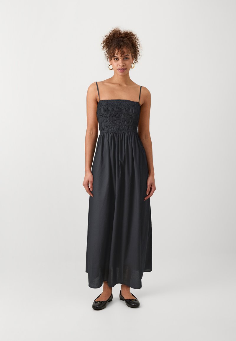 Gapbody Robe Gap Tall SMOCKED DRESS - Robe longue - black/noir - ZALANDO.FR