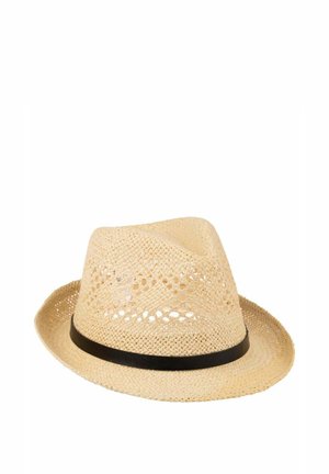 FEDORA WITH BELT DETAIL - Hat - beige