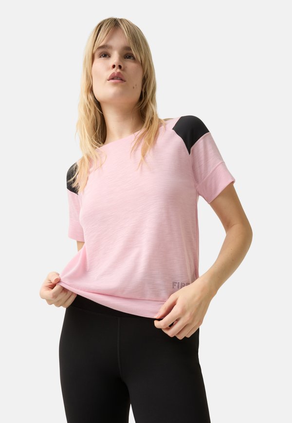 HELENE - T-Shirt print - rosa schwarz