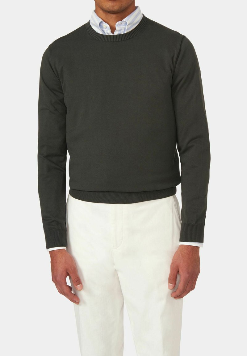 Oscar Jacobson VALTER ROUNDNECK - Stickad tröja - green wind