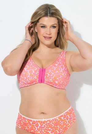 Ulla Popken LEOPARD PRINT COMFORT BRA - Soutien-gorge triangle - pink