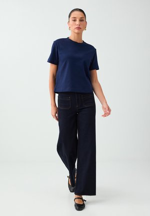 Jimmy Key, HIGH WAIST WIDE LEG RELAXED FIT DENIM TROUSERS - Coupe large - blue