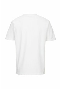 Witte katoenen t-shirt, korte mouwen, ronde hals, eenvoudige ontwerp, geen zichtbare patronen of hardware, standaard rechte snit.