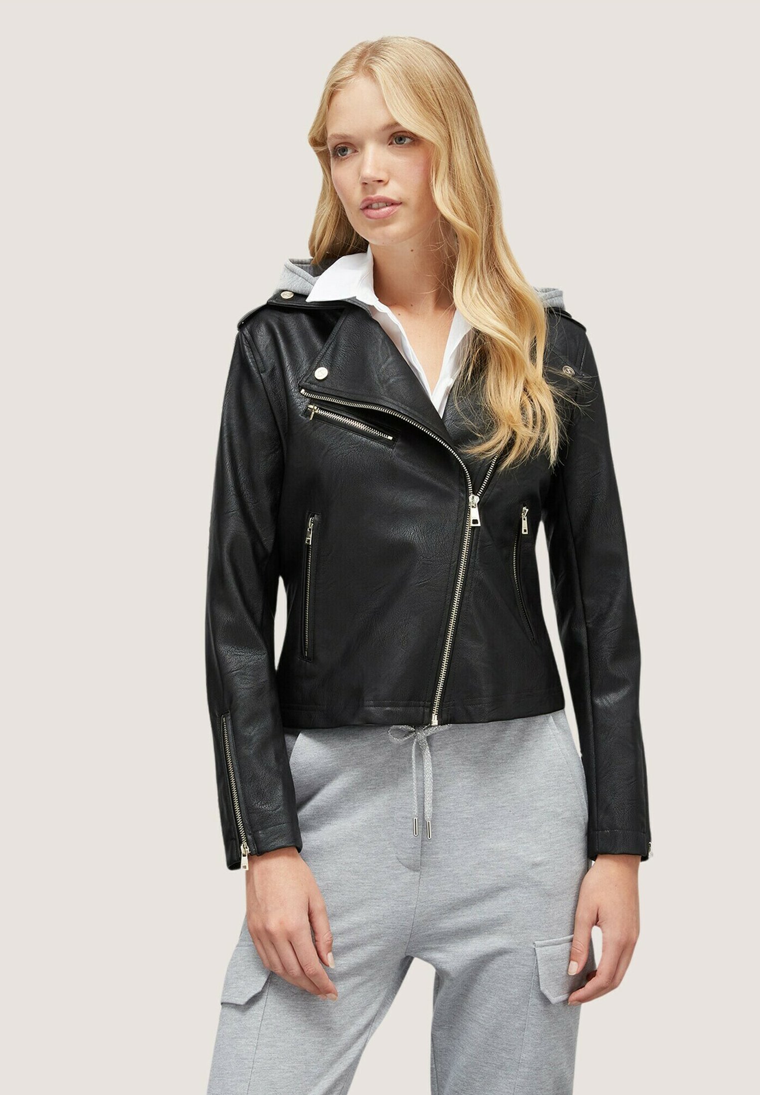 Motivi BIKER Giacca in similpelle nero