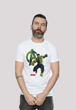MARVEL AVENGERS AGE OF ULTRON INCREDIBLE HULK  PREMIUM SUPERHEL - Print T-shirt - white