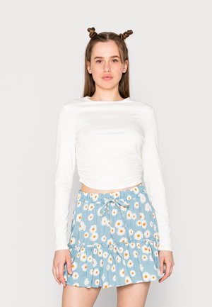 GATHERED SEAM SLEEVE TEE - Camisola de manga comprida - off white