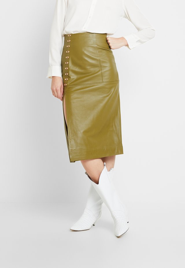 SWEET MIDI SKIRT - Gonna a tubino - khaki