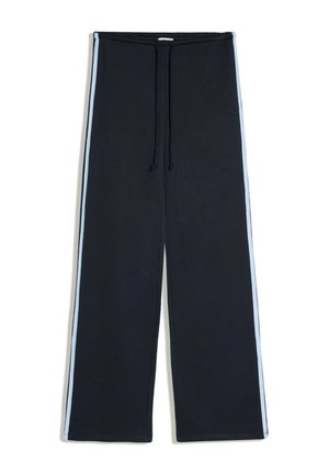 Bershka, PLUSH WITH CONTRAST SIDE STRIPE - TROUSERS - Pantalon de survêtement - royal blue