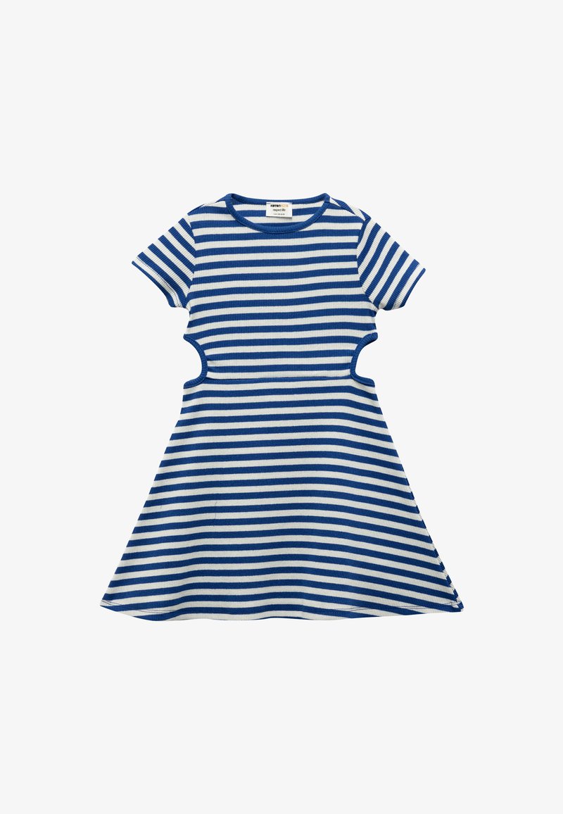Koton STRIPED  - Stickad klänning - dark blue