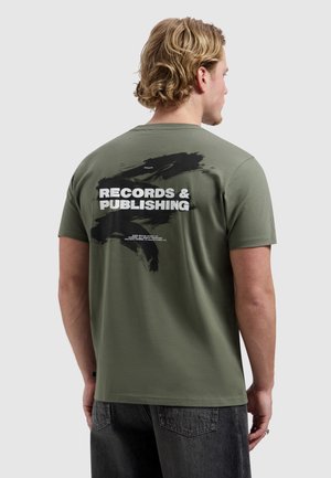 Ballin REGULAR FIT CREWNECK - Print T-shirt - dark army