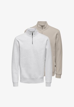 Only & Sons 2 PACK - Sweatshirt - beige hellgrau
