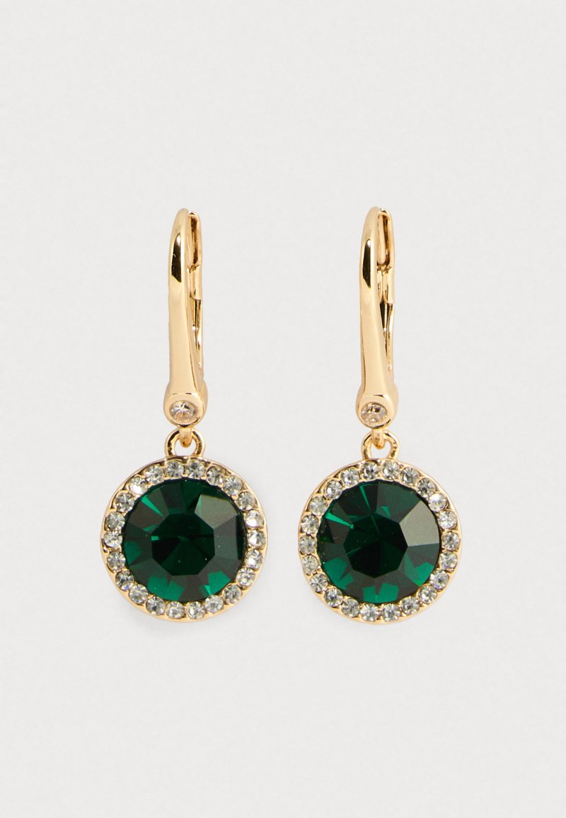DKNY INLAY STONE DROP - Brincos - gold-coloured/emerald/dourado ...