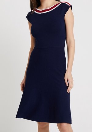 Stickad klänning - dark blue