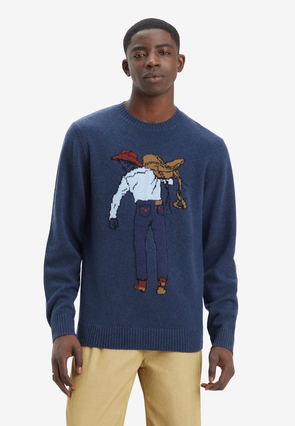 ORIGINAL - Strickpullover - saddleman intarsia sargasso sea