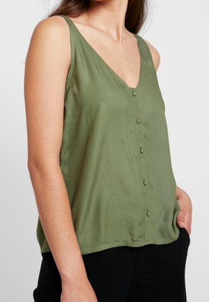 T-shirt med print - olive