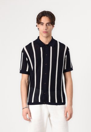 VERTICAL STRIPE OPEN SHIRT - Chemise - ivory petal/desert sky