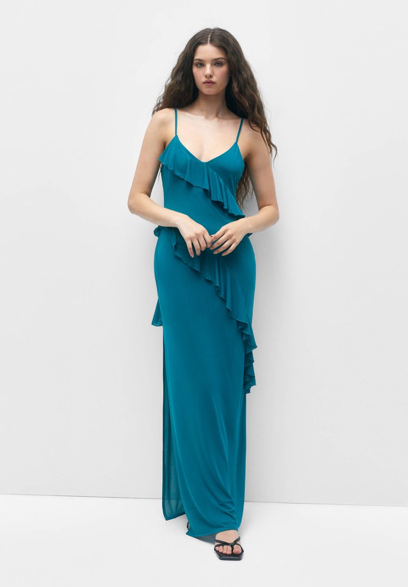 pull and bear robe longue verte