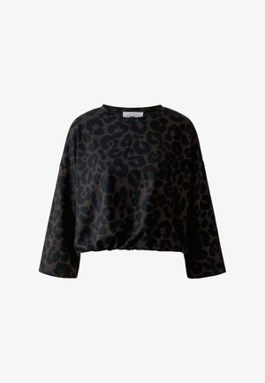 Oui, SWEATSHIRT SCUBA - Sweatshirt - dk brown grey