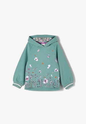 WEICHER MIT GLITZERPRINT - Hoodie - petrol