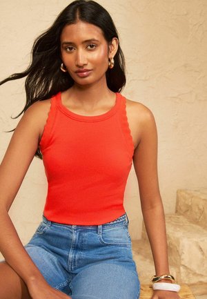 Love & Roses, REGULAR FIT - SCALLOP HALTER NECK TOP - Top - orange