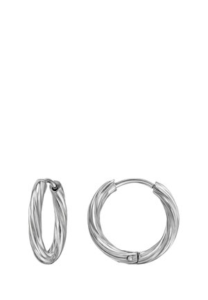 GEDREHTE HUGGIE - Earrings - silver matal
