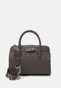 Borsa a mano in pelle grigia con doppi manici e una tracolla regolabile. Caratterizzata dal logo argento "JOOP!" sul davanti e da una superficie texture.