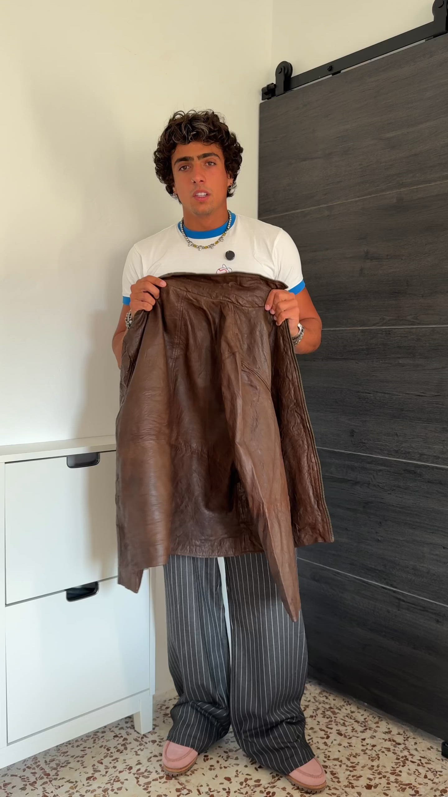 Jack & Jones - Kurtka skórzana/brązowy - Zalando.pl