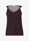 V-NECK TOP WITH DECORATIVE DETAIL - Débardeur - rustic rouge