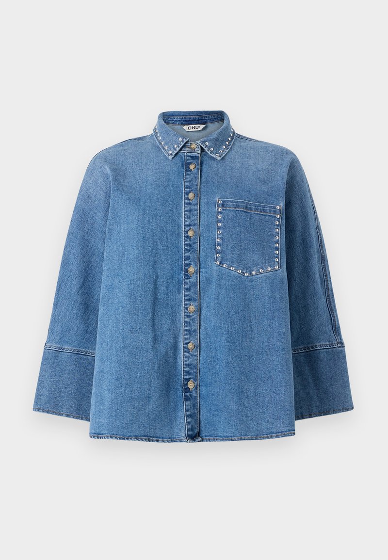 Only Overhemdblouse blauw denim/bluedenim