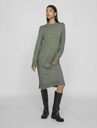 VILA VIRIL CREW NECK MIDI - Abito in maglia - laurel wreath
