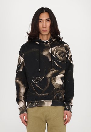 ROSES COOL FIT HOODIE - Felpa - black/white