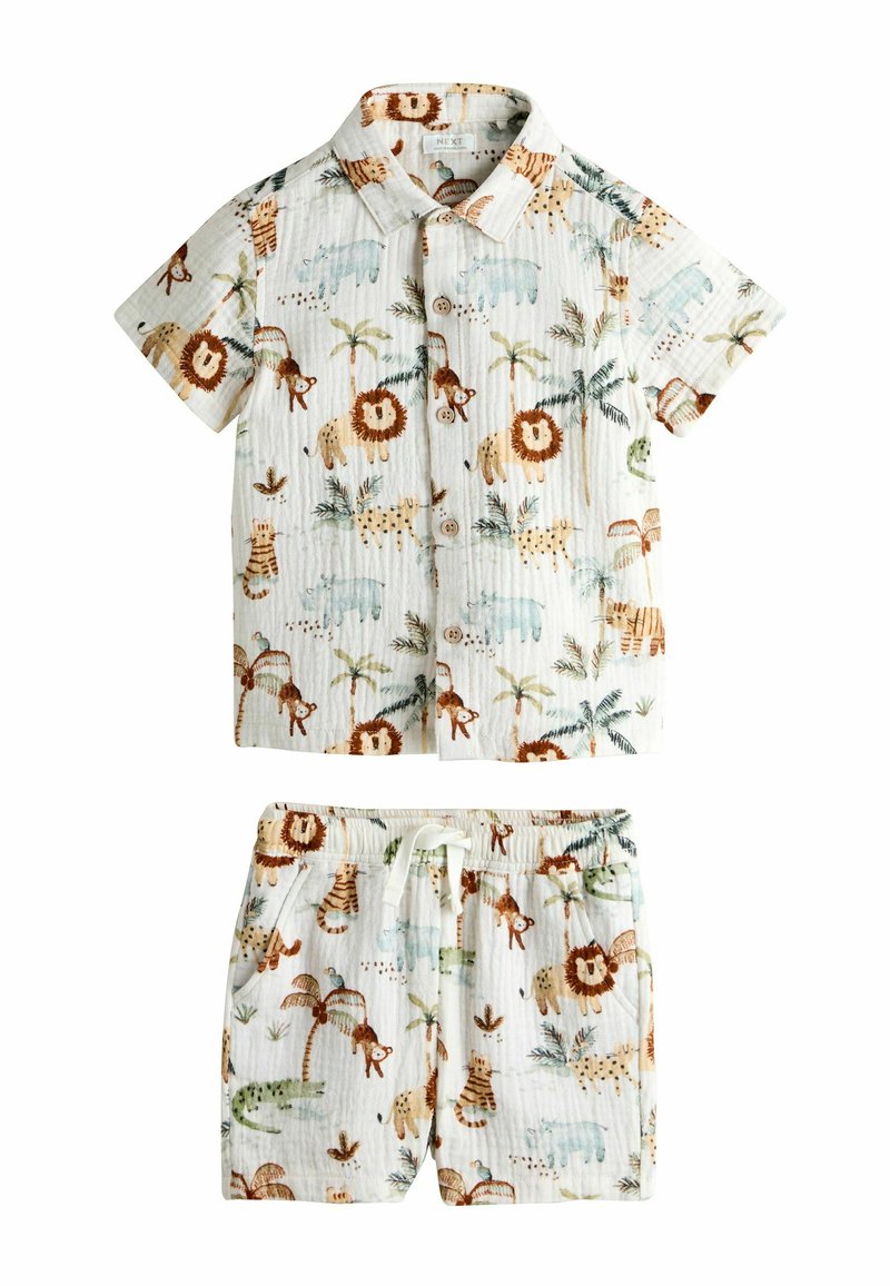Next REGULAR FIT - SHORT SLEEVE DOUBLE SET - Shorts - ecru safari set ...