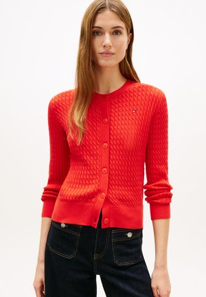 Tommy Hilfiger, TOMMY HILFIGER STRICKJACKE - Gilet - rot