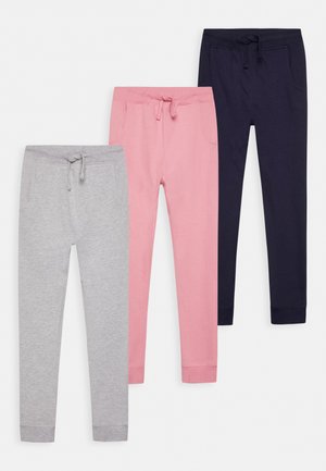 BASIC GIRLS 3 PACK - Pantalon de survêtement - pink, grey, dark blue