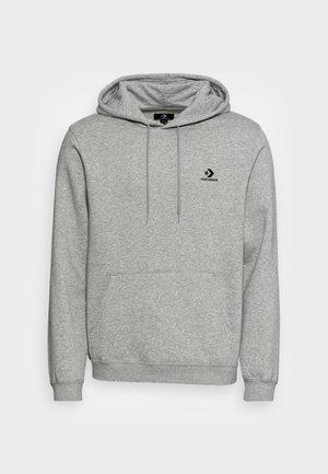 EMBROIDERED STAR CHEVRON BRUSHED BACK HOODIE UNISEX - Mikina s kapucňou - grey