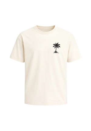 Neverless, HERREN T-SHIRT - DESIGN FRENCH RIVIERA - OVERSIZED RELAXED FIT - Print T-shirt - relaxed-fit hell-beige