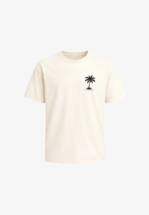 Neverless, HERREN T-SHIRT - DESIGN FRENCH RIVIERA - OVERSIZED RELAXED FIT - Print T-shirt - relaxed-fit hell-beige
