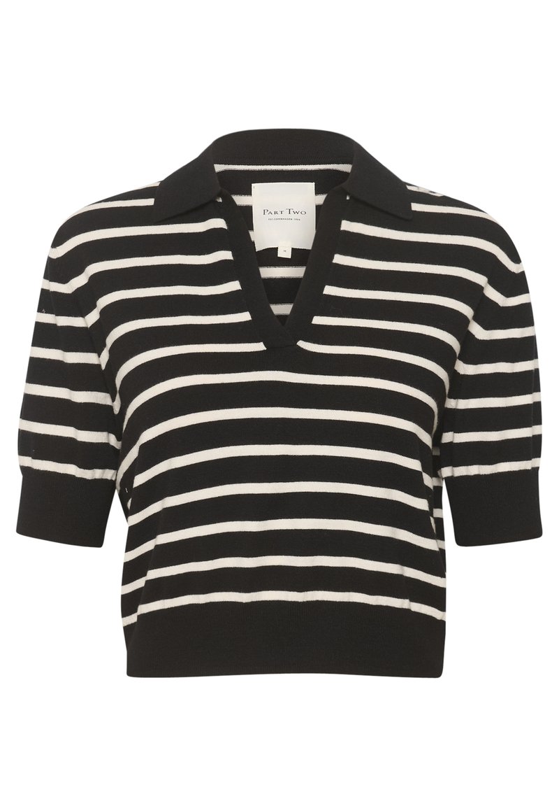 Part Two Poloshirt gemêleerd zwart