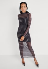 Noisy May NMLUNA HIGHNECK DRESS - Koktajl obleka/za zabavo - obsidian half moon