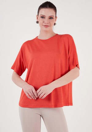 LOOSE FIT - Tricou basic - coral