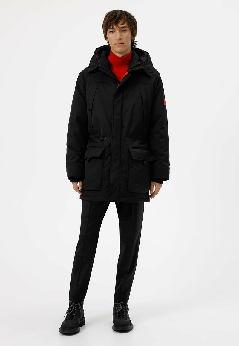 Herren Trenchcoats | HUGO MELMUS Parka black/schwarz - ZV03291 Herren Trenchcoats | HUGO MELMUS Parka black/schwarz - ZV03291