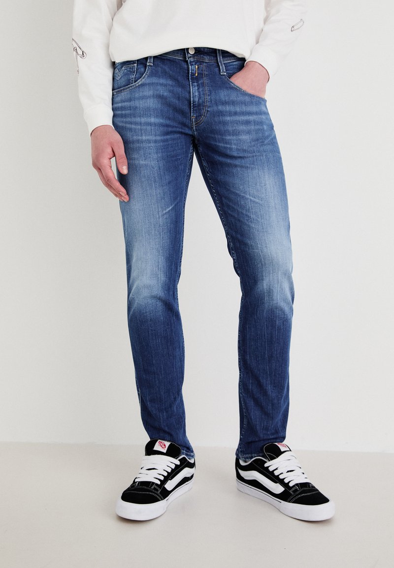 Replay ANBASS PANTS - Jeans slim fit - medium blue